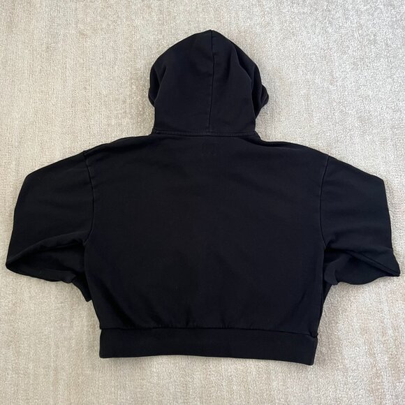 Gap Black Zip Up Cotton Blend Hoodie Sweatshirt M - Picture 4 of 8